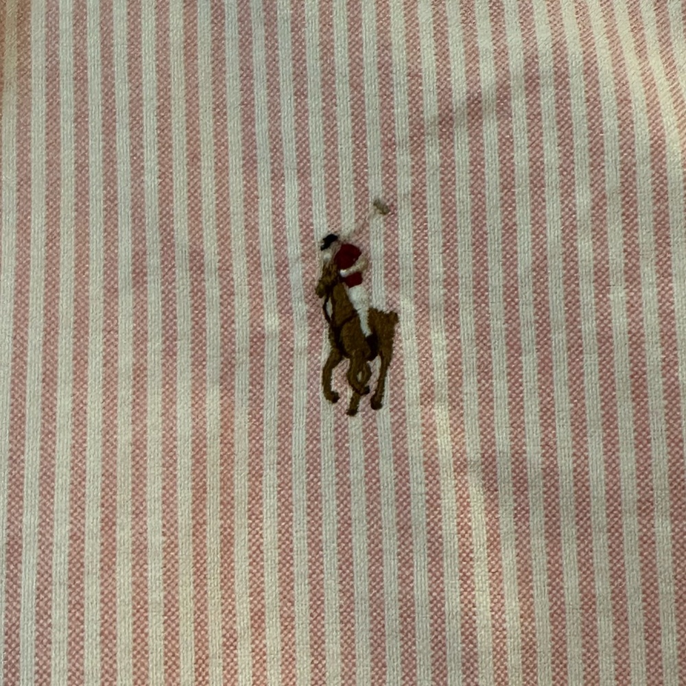 Ralph Lauren Pink & White Classic Fit Button Down - Picture 3 of 3